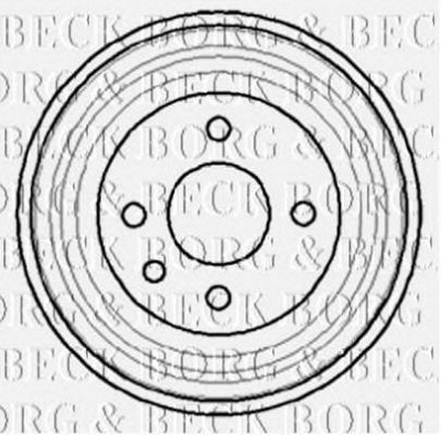 BORG & BECK bbr7040 -  Тормозной барабан